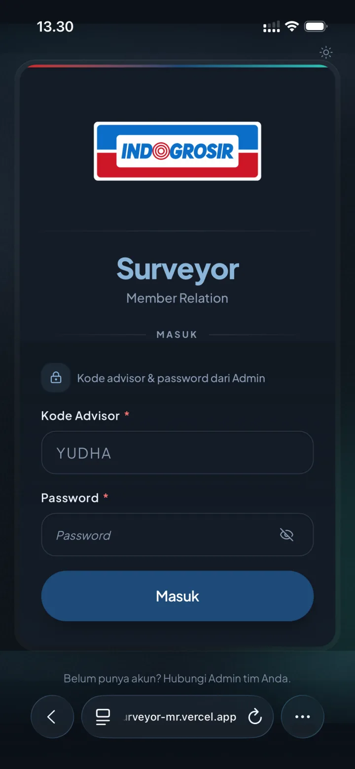 Advisor mobile login